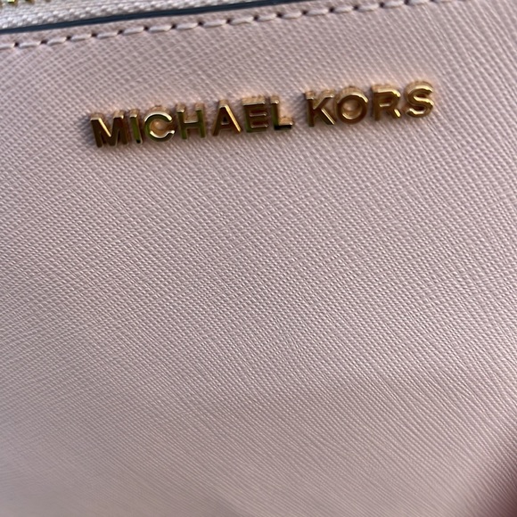 NWT Michael Kors leather travel pouch bag pink blossom - Picture 3 of 6